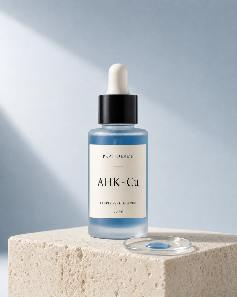 Pept Derme AHK-Cu blue copper peptide serum bottle